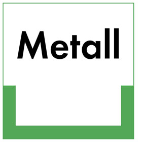 Abfallkennzeichnung - Textschild Metall
