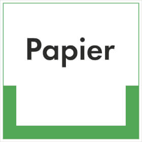 Abfallkennzeichnung - Textschild Papier