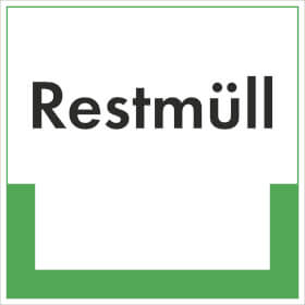 Abfallkennzeichnung - Textschild Restmüll