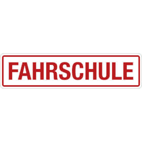 SafetyMarking Hinweisschild Fahrschule