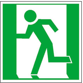 Bodenmarkierung Fluchtwegsymbol - Rettungsweg links  - 