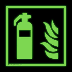 Brandschutzschild - nachleuchtend Feuerlöscher