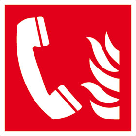Brandschutzschild - nachleuchtend Brandmeldetelefon