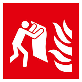 Brandschutzschild - langnachleuchtend Feuerlöschdecke