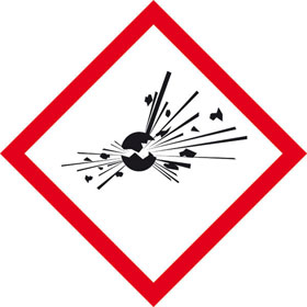 PROTECT - widerstandsfhiges GHS - Gefahrensymbol mit verschiedenen Symbolen
