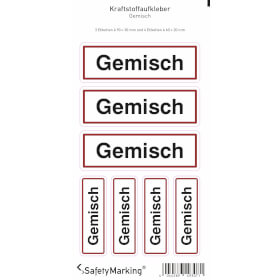 Hinweisschild Gemisch