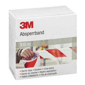 3M Absperrband, nicht klebend, in praktischer Spenderbox,