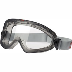 Schutzbrille mit transparentem, umschließendem Rahmen für zuverlässigen Augenschutz bei Arbeiten mit Staub oder Chemikalien.