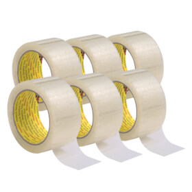 Scotch® Verpackungsklebeband 305 transparent, leise, für leichte Kartons, 