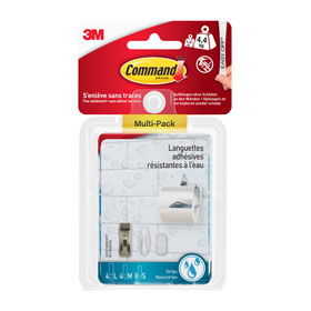 Command™ Strips wasserfest befestigen ohne zu beschädigen