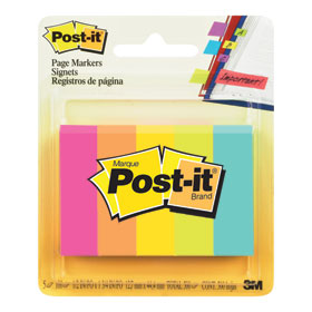 Post - it 670 - 5 Haftstmarker Struktur für Ihre Unterlagen durch kräftige Neonfarben