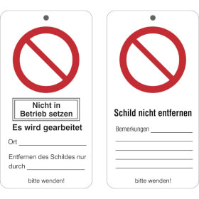 Wartungsanhänger mit Sicherheitszeichen Nicht in Betrieb setzen