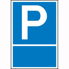 Parkplatzschild Symbol: P, mit Freiflche zur Selbstbeschriftung