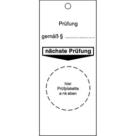 Grundplaketten - Anhnger Prfung gem..., wei / schwarz