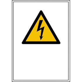 Warn - Kombischild Warnung vor gefährlicher elektrischer Spannung