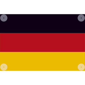 Deutschlandflagge Grund: weiß, Druck:  schwarz,  rot,  gelb