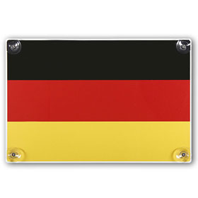 2 x PVC - Schild Deutschlandflagge Grund: weiß, Druck:  schwarz,  rot,  gelb