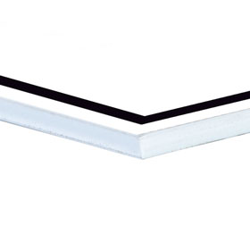 Individuell gefertigtes Hinweisschild Hart-PVC 2,0 mm wei, Ecken spitz, ohne Bohrung