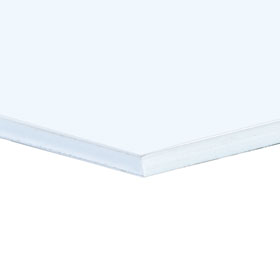 Individuell gefertigtes Firmen-/Werbeschild PVC-Hartschaumplatte 10,0 mm wei, Ecken spitz, ohne Bohrung