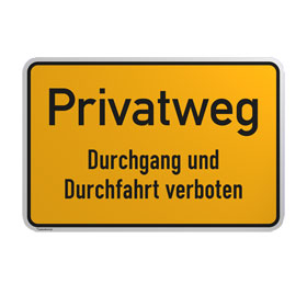 Hinweisschild fr Gewerbe und Privat Privatgrundstck - Unbefugten ist das Betreten und Befahren verboten!