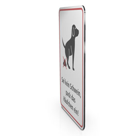 Hinweisschild für Gewerbe und Privat Sei kein Schwein, pack das Häufchen ein!