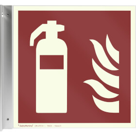 Fahnenschild Brandschutz langnachleuchtend Feuerlöscher