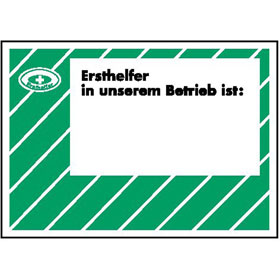 Aushang - Arbeitssicherheit Ersthelfer in unserem Betrieb