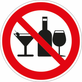 Verbotsschild Alkoholverbot