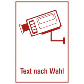 Video Infozeichen für die betriebliche Praxis mit Text nach Wahl