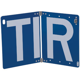 Hinweisschild für Kraftfahrzeuge T.I.R - Schild, klappbar,  ohne Trennpunkte
