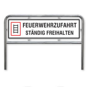 Hinweisschild fr Feuerwehrzufahrten Feuerwehrzufahrt Stndig freihalten