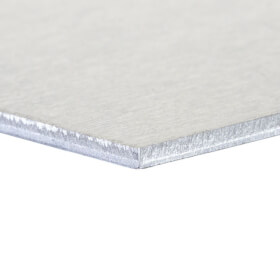 Individuell gefertigtes Hinweisschild Aluminium 2,0 mm weiß, Ecken spitz, ohne Bohrung