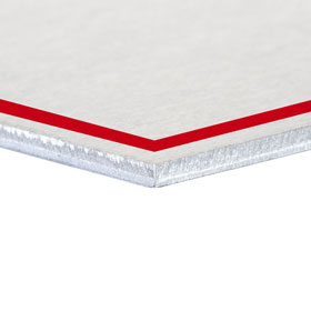 Individuell gefertigtes Hinweisschild Aluminium 2,0 mm weiß, Ecken spitz, ohne Bohrung