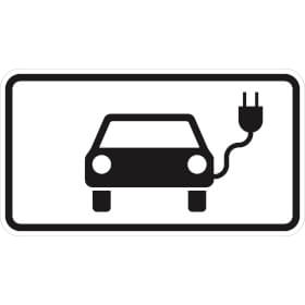 Verkehrsschild Zusatzzeichen elektrisch betriebene Fahrzeuge VZ: 1010 - 66
