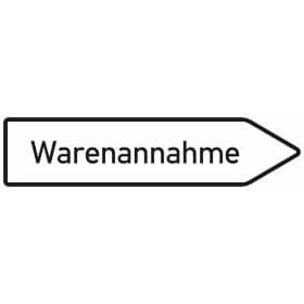 Innerbetrieblicher Wegweiser rechts Warenannahme