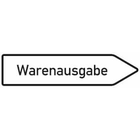 Innerbetrieblicher Wegweiser rechts Warenausgabe