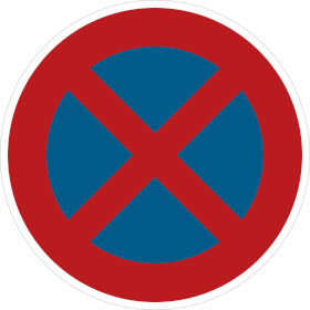 Verkehrsschild nach StVO - Nr. 283 - 50 Absolutes Haltverbot