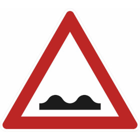 Verkehrsschild nach StVO - Nr. 112 Unebene Fahrbahn