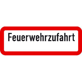 Verkehrsschild nach StVO - Nr. 3000 Feuerwehrzufahrt