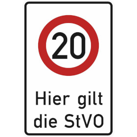 KM/h Geschwindigkeits-Aufkleber 20cm gemäß STVO.