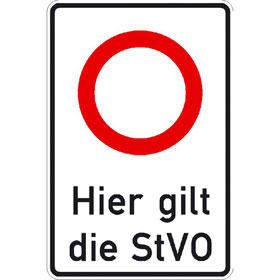 Verkehrsschild / Betriebs -  u. Privatkennzeichnung StVO - Zeichen:  Zulässige Höchstgeschwindigkeit ...