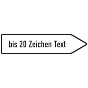 Verkehrsschild Wegweiser fr innerrtliche Ziele nach rechts weisend VZ: 432 - 20