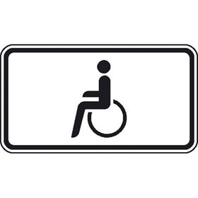 Zusatzzeichen nach StVO - Nr. 1044 - 10 Nur Schwerbehinderte