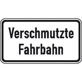 Verkehrsschild nach StVO / Typ 1,  Nr. 1006 - 35 Verschmutzte Fahrbahn