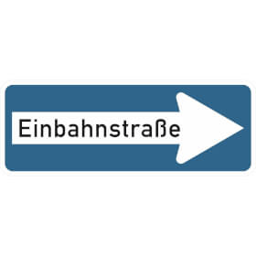 Verkehrsschild nach StVO - Nr. 220 - 20 Einbahnstrae rechtsweisend