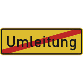 Verkehrsschild nach StVO / Typ 1,  Nr. 459 Ende der Umleitung