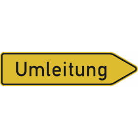 Verkehrsschild nach StVO / Typ 1,  Nr. 454 - 20 Umleitungswegweiser rechts