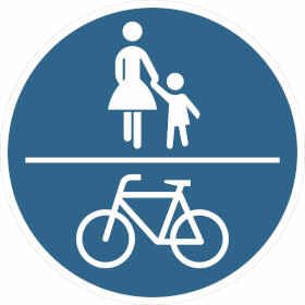 Verkehrsschild Gemeinsamer Geh - und Radweg VZ: 240