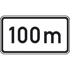 Zusatzzeichen nach StVO - Nr. 1004 - 30 Nach 100 m