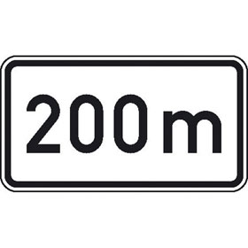 Zusatzzeichen nach StVO - Nr. 1004 - 32 Nach 200 m